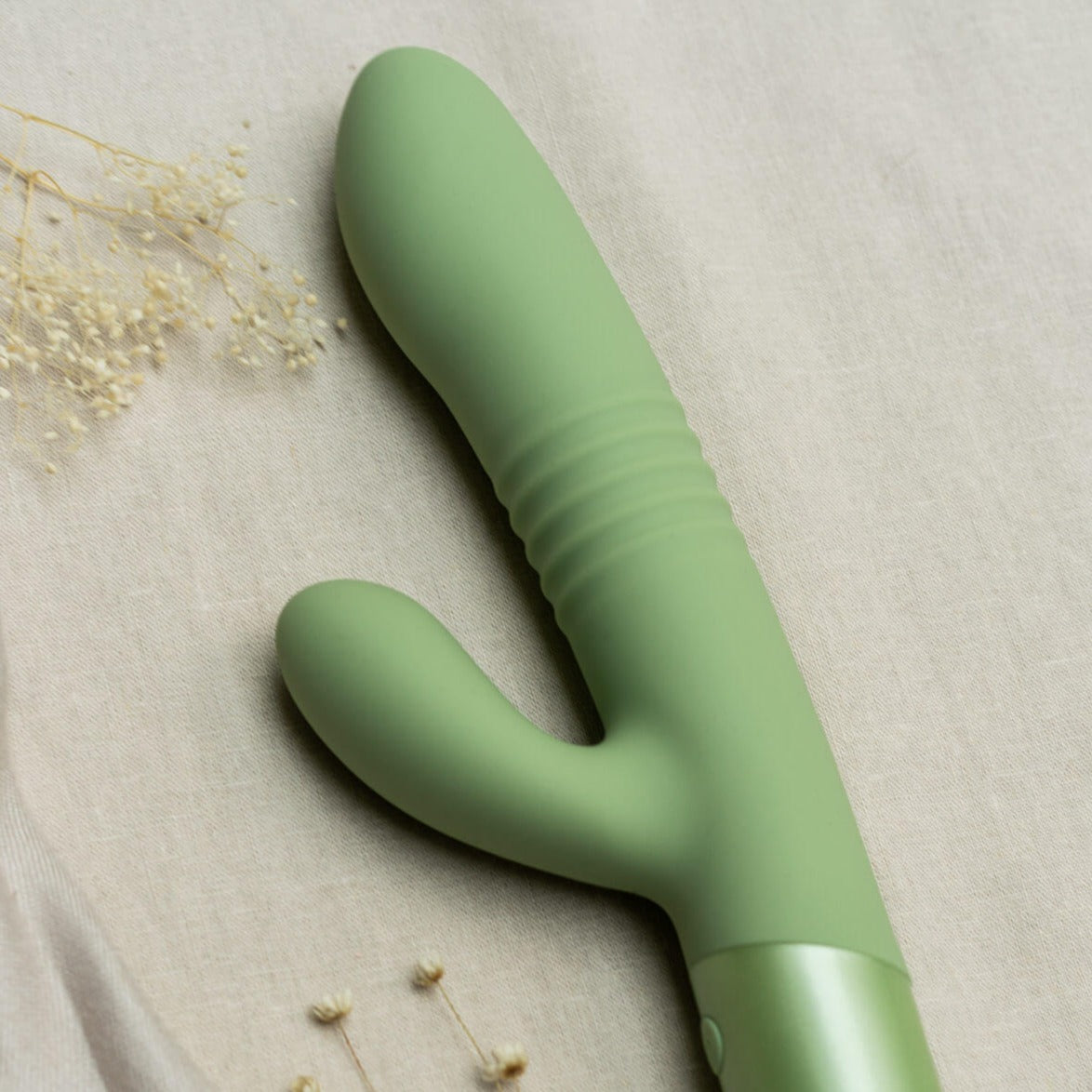 The Natural Love Company Yarrow Thrusting Rabbit Vibrating Dildo